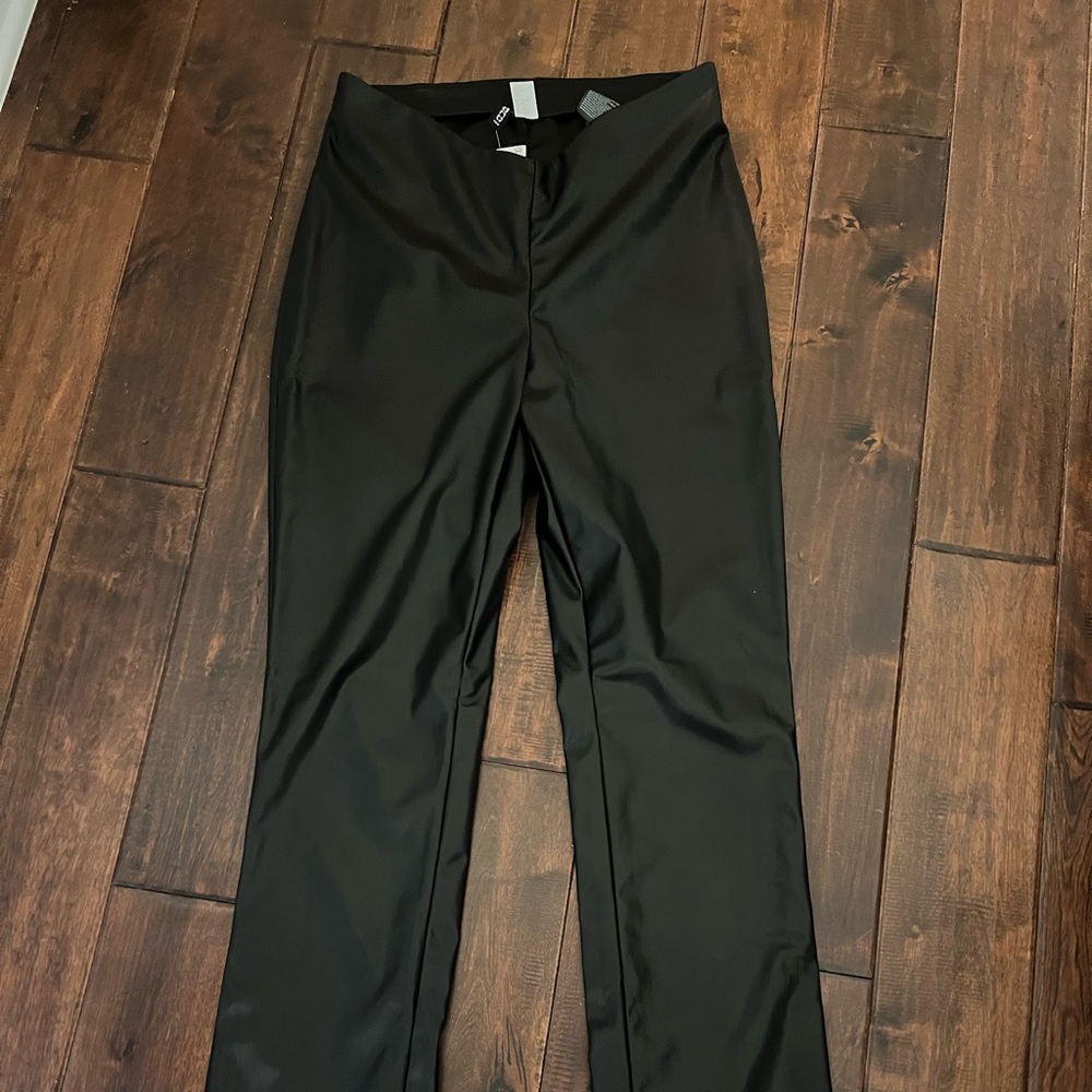 Divided Black Faux Leather Pants